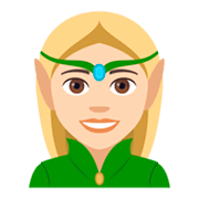Emoji 🧝🏻‍♀️ Elfo Donna: Carnagione Chiara su JoyPixels 4.0.