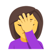 Emoji 🤦‍♀️ Donna Esasperata su JoyPixels 4.0.