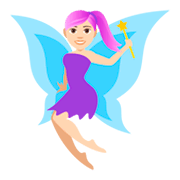 🧚🏻‍♀️ Emoji Fee: helle Hautfarbe JoyPixels 4.0.