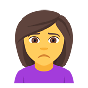 🙍‍♀️ Emoji missmutige Frau JoyPixels 4.0.