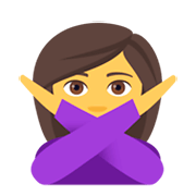 🙅‍♀️ Emoji Mujer Haciendo El Gesto De «no» en JoyPixels 4.0.