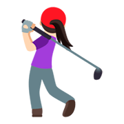 Emoji 🏌🏻‍♀️ Golfista Donna: Carnagione Chiara su JoyPixels 4.0.