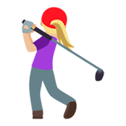 🏌🏼‍♀️ Emoji Golferin: mittelhelle Hautfarbe JoyPixels 4.0.