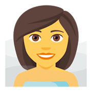 🧖‍♀️ Emoji Frau in Dampfsauna JoyPixels 4.0.