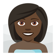 Émoji 🧖🏿‍♀️ Femme Au Hammam : Peau Foncée sur JoyPixels 4.0.