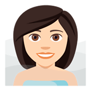 🧖🏻‍♀️ Emoji Mujer En Una Sauna: Tono De Piel Claro en JoyPixels 4.0.
