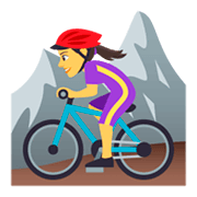 🚵‍♀️ Emoji Mulher Fazendo Mountain Bike na JoyPixels 4.0.