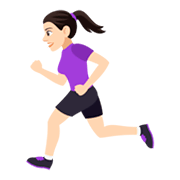 🏃🏻‍♀️ Emoji Mulher Correndo: Pele Clara na JoyPixels 4.0.
