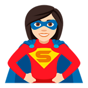 🦸🏻‍♀️ Emoji Super-heroína: Pele Clara na JoyPixels 4.0.