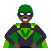 Emoji 🦹🏿‍♀️ Supercattiva: Carnagione Scura su JoyPixels 4.0.