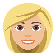 👩🏼 Emoji Mujer: Tono De Piel Claro Medio en JoyPixels 4.0.