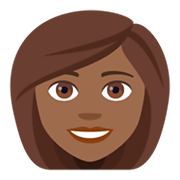 👩🏾 Emoji Mujer: Tono De Piel Oscuro Medio en JoyPixels 4.0.