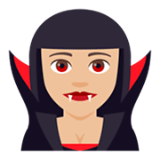 🧛🏼‍♀️ Emoji Vampiresa: Tono De Piel Claro Medio en JoyPixels 4.0.