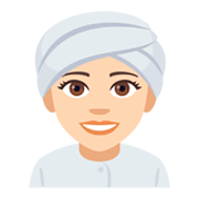 👳🏻‍♀️ Emoji Mujer Con Turbante: Tono De Piel Claro en JoyPixels 4.0.