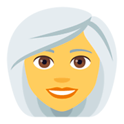 👩‍🦳 Emoji Mujer: Pelo Blanco en JoyPixels 4.0.
