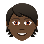 🧑🏿 Emoji Erwachsener: dunkle Hautfarbe JoyPixels 5.0.