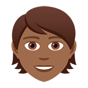🧑🏾 Emoji Erwachsener: mitteldunkle Hautfarbe JoyPixels 5.0.