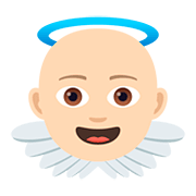 👼🏻 Emoji Bebé ángel: Tono De Piel Claro en JoyPixels 5.0.