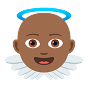 Emoji 👼🏾 Angioletto: Carnagione Abbastanza Scura su JoyPixels 5.0.