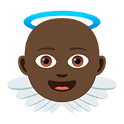 Émoji 👼🏿 Bébé Ange : Peau Foncée sur JoyPixels 5.0.