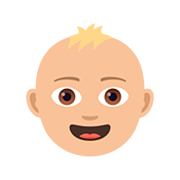 Emoji 👶🏼 Neonato: Carnagione Abbastanza Chiara su JoyPixels 5.0.