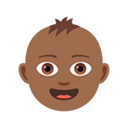 👶🏾 Emoji Baby: mitteldunkle Hautfarbe JoyPixels 5.0.