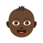 👶🏿 Emoji Bebê: Pele Escura na JoyPixels 5.0.