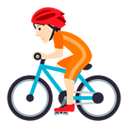 Émoji 🚴🏻 Cycliste : Peau Claire sur JoyPixels 5.0.