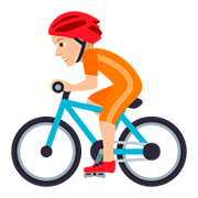 Émoji 🚴🏼 Cycliste : Peau Moyennement Claire sur JoyPixels 5.0.