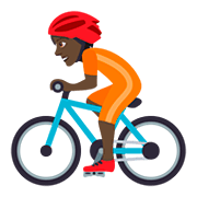 Émoji 🚴🏿 Cycliste : Peau Foncée sur JoyPixels 5.0.