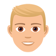 Émoji 👱🏼‍♂️ Homme Blond : Peau Moyennement Claire sur JoyPixels 5.0.