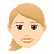 👱🏻‍♀️ Emoji Mulher: Pele Clara E Cabelo Loiro na JoyPixels 5.0.