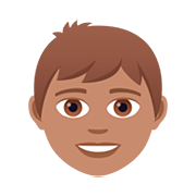 👦🏽 Emoji Niño: Tono De Piel Medio en JoyPixels 5.0.