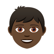 👦🏿 Emoji Niño: Tono De Piel Oscuro en JoyPixels 5.0.