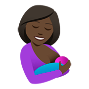 🤱🏿 Emoji Amamentando: Pele Escura na JoyPixels 5.0.