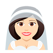 👰🏻 Emoji Novia Con Velo: Tono De Piel Claro en JoyPixels 5.0.