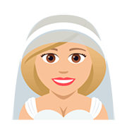 👰🏼 Emoji Person mit Schleier: mittelhelle Hautfarbe JoyPixels 5.0.