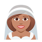 👰🏽 Emoji Novia Con Velo: Tono De Piel Medio en JoyPixels 5.0.