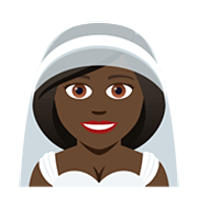👰🏿 Emoji Novia Con Velo: Tono De Piel Oscuro en JoyPixels 5.0.