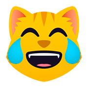 😹 Emoji Rosto De Gato Com Lágrimas De Alegria na JoyPixels 5.0.