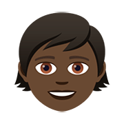 🧒🏿 Emoji Kind: dunkle Hautfarbe JoyPixels 5.0.