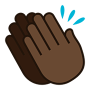 👏🏿 Emoji Mãos Aplaudindo: Pele Escura na JoyPixels 5.0.