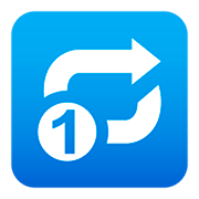 🔂 Emoji Botão De Repetir Uma única Faixa na JoyPixels 5.0.