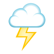 🌩️ Emoji Wolke mit Blitz JoyPixels 5.0.