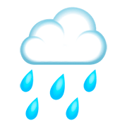 🌧️ Emoji Wolke mit Regen JoyPixels 5.0.