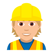 Emoji 👷🏼 Operaio Edile: Carnagione Abbastanza Chiara su JoyPixels 5.0.