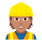 👷🏽 Emoji Bauarbeiter(in): mittlere Hautfarbe JoyPixels 5.0.