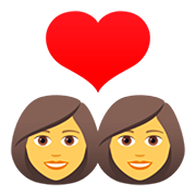 Émoji 👩‍❤️‍👩 Couple Avec Cœur : Femme Et Femme sur JoyPixels 5.0.