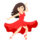 💃🏻 Emoji tanzende Frau: helle Hautfarbe JoyPixels 5.0.