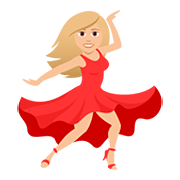 Émoji 💃🏼 Danseuse : Peau Moyennement Claire sur JoyPixels 5.0.